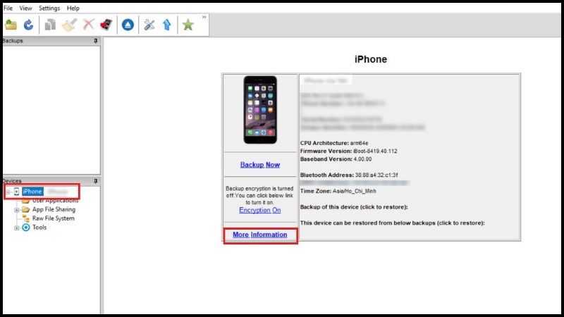 Dùng phần mềm iBackupBot